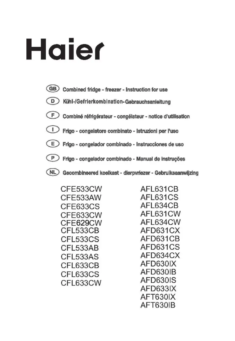 Image de la première page du manuel de l'appareil CFL633CS