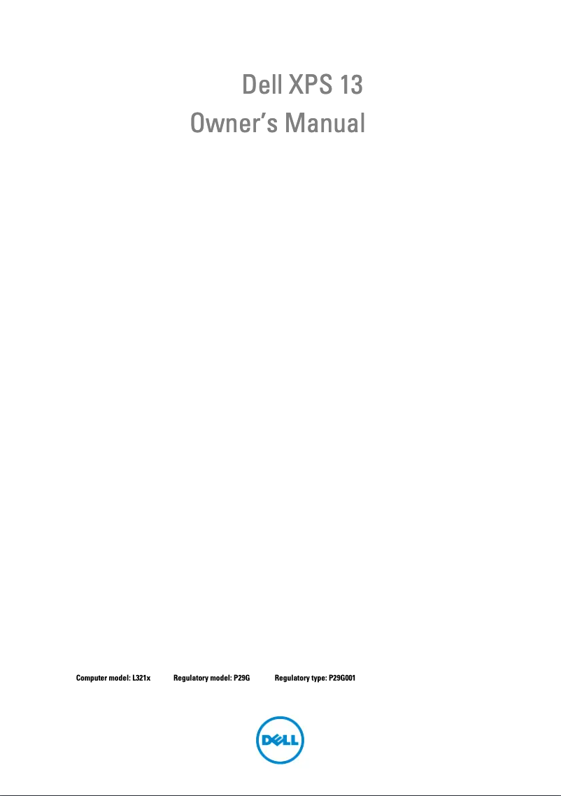 Página 1 del manual Manual de usuario Dell XPS 13 9380