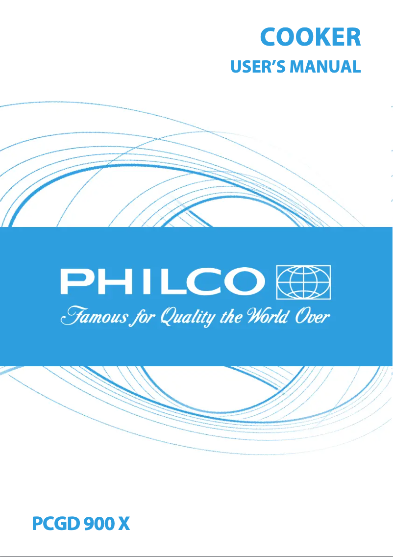 Page 1 de la notice Manuel utilisateur Philco PCGD 900 X