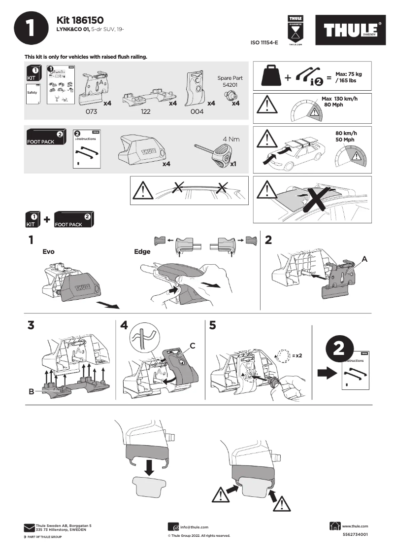 Image de la première page du manuel de l'appareil Kit 186150