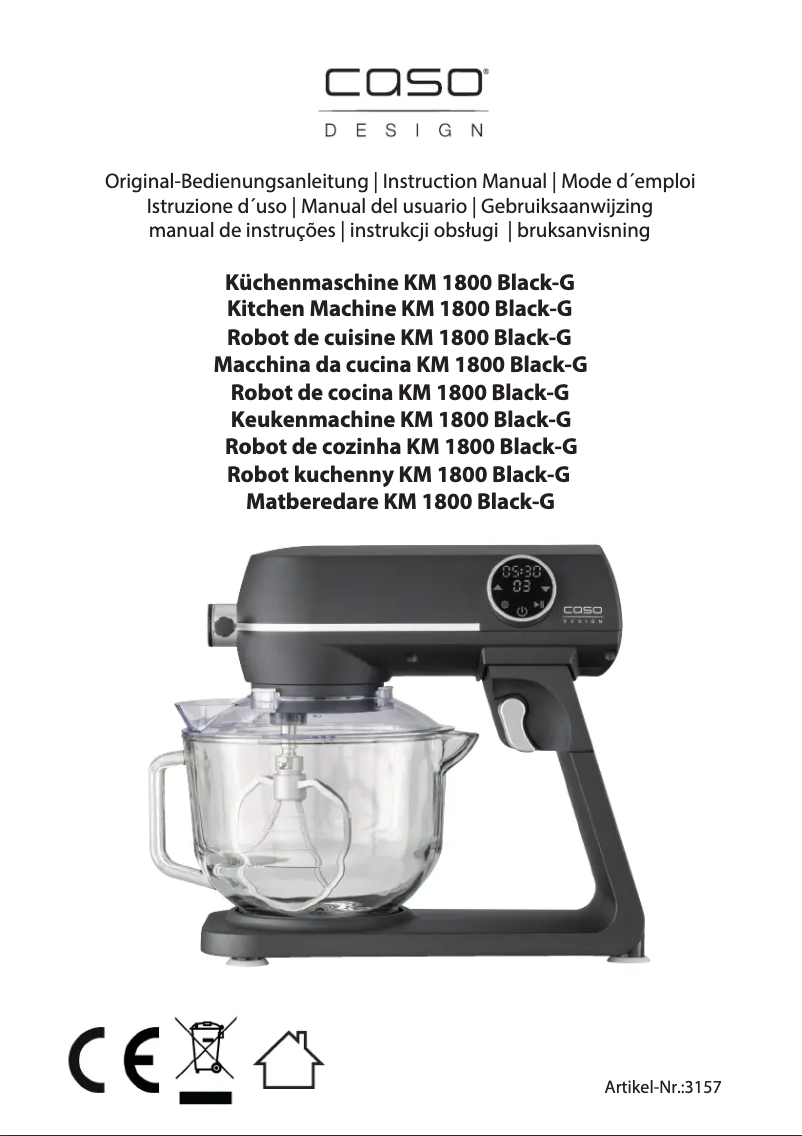 Image de la première page du manuel de l'appareil KM 1800 Black-G