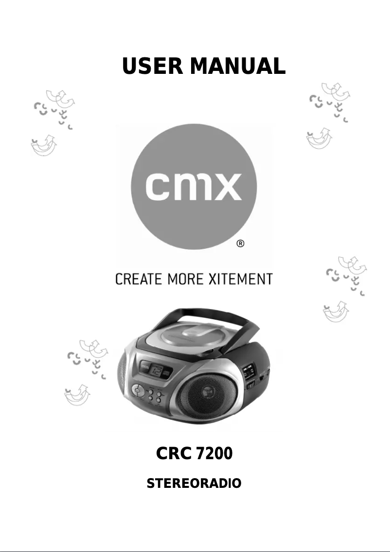 Page n°1 - Manuel utilisateur CMX CRC 7200