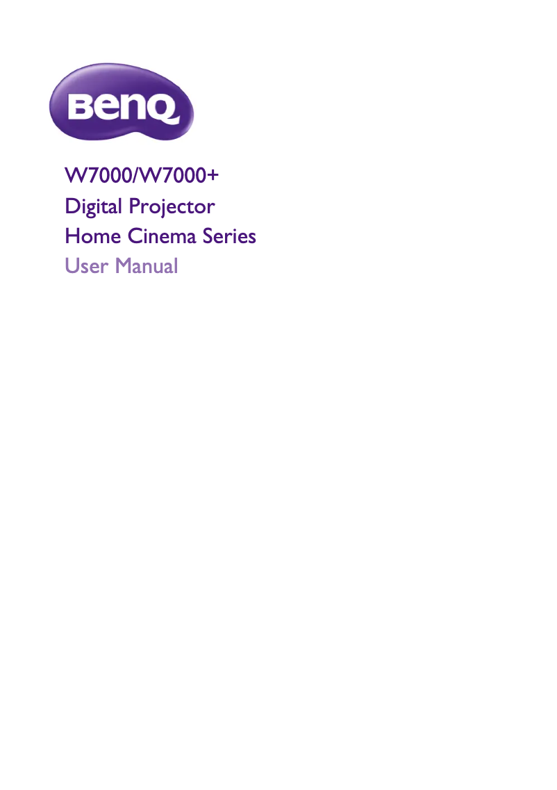 Page n°1 - Manuel utilisateur BenQ 9H.J3977.18L