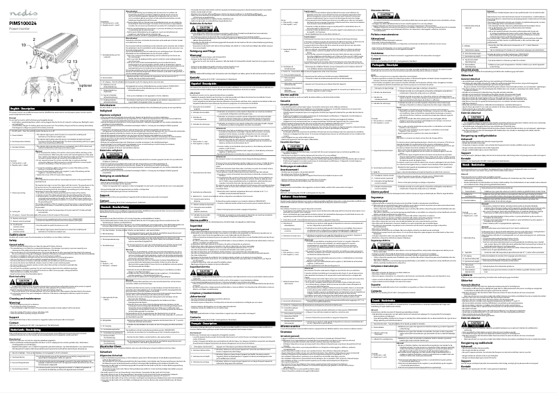 Page 1 de la notice Manuel utilisateur Nedis PIMS100024