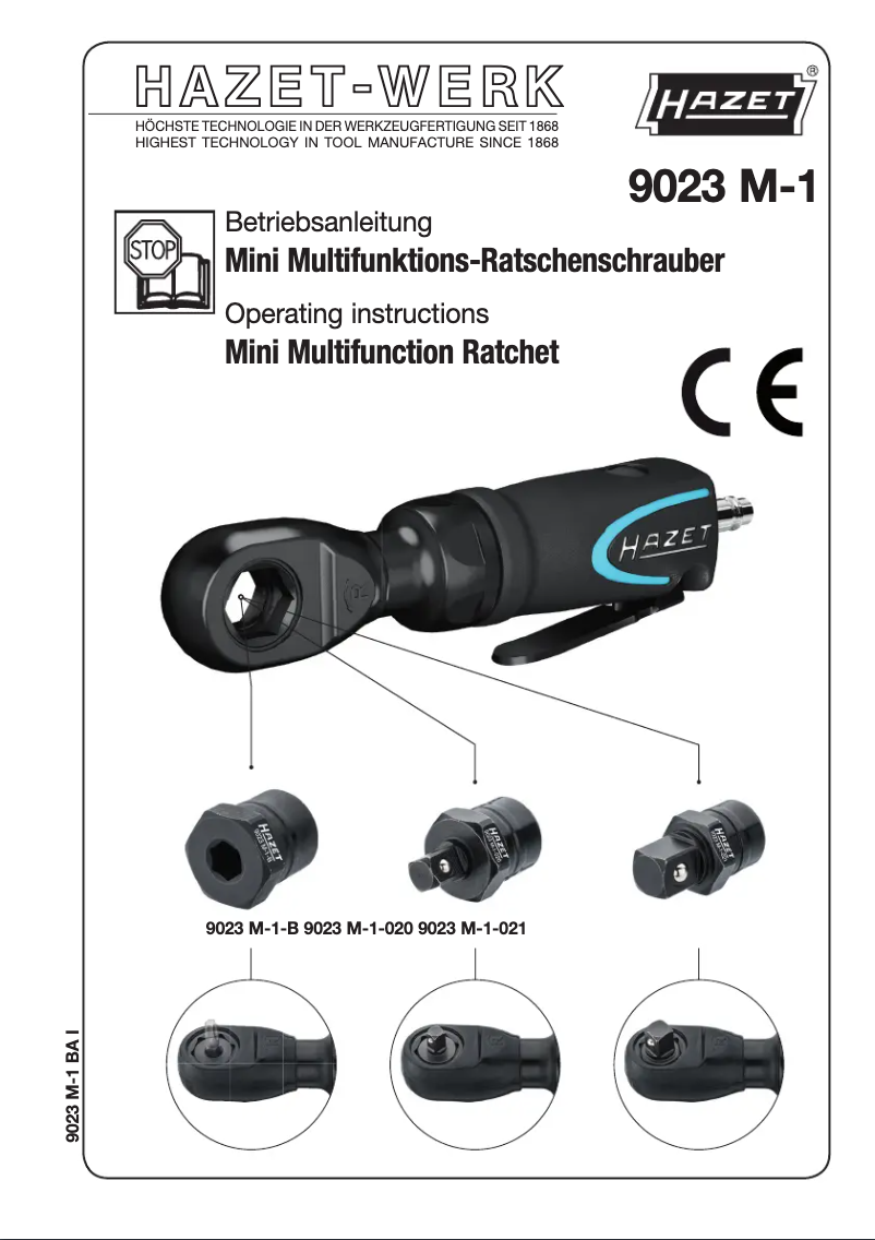 Page n°1 - Manuel utilisateur Hazet 9023M-1