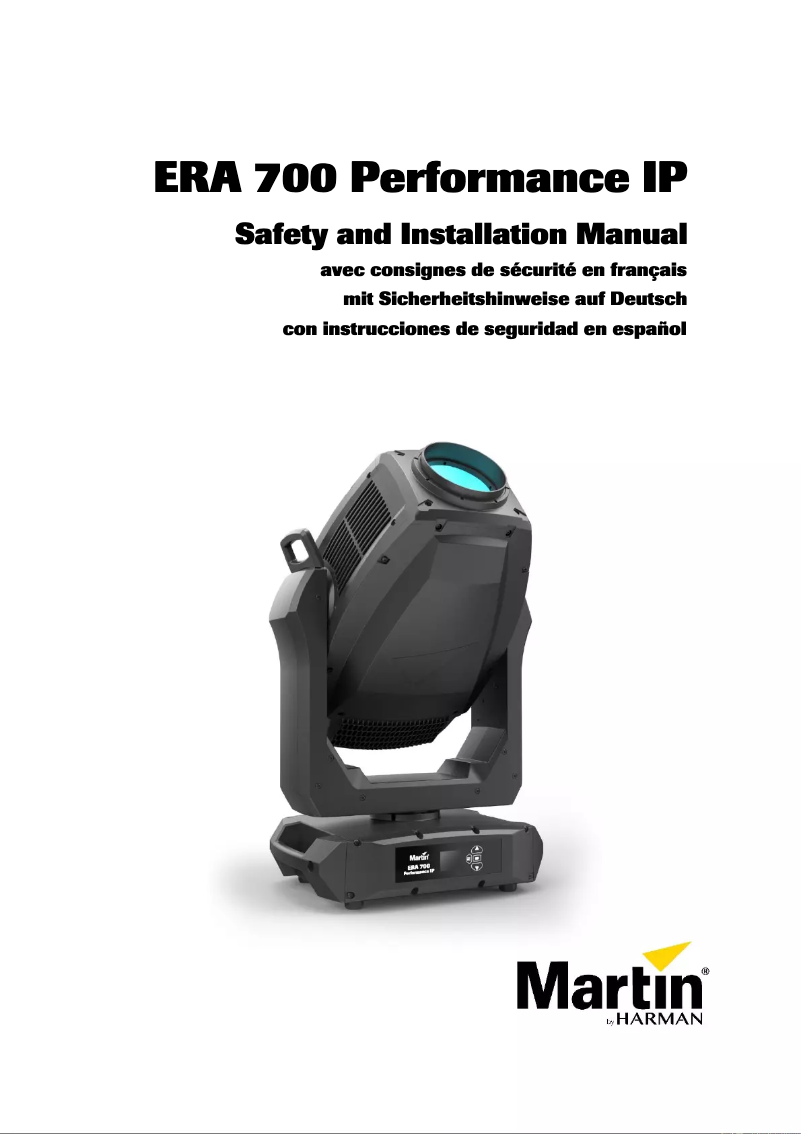 Image de la première page du manuel de l'appareil ERA 700 Performance IP