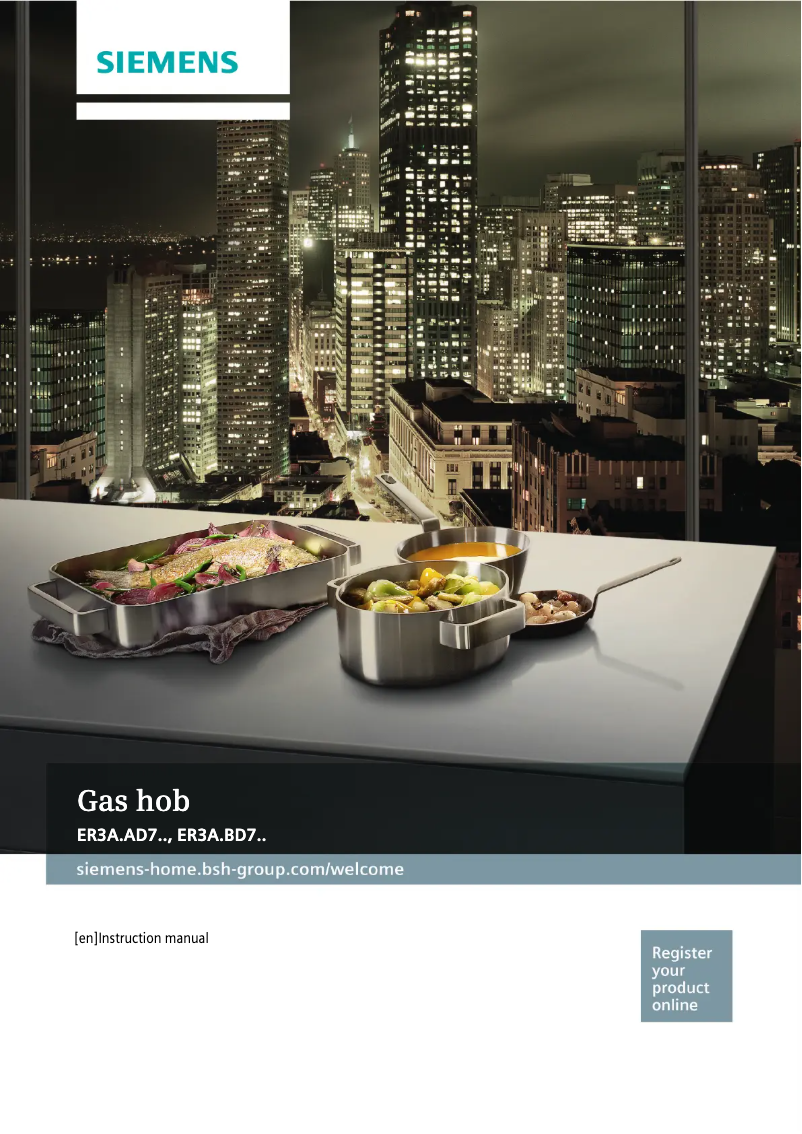 Page n°1 - Manuel utilisateur Siemens ER3A6AD70D
