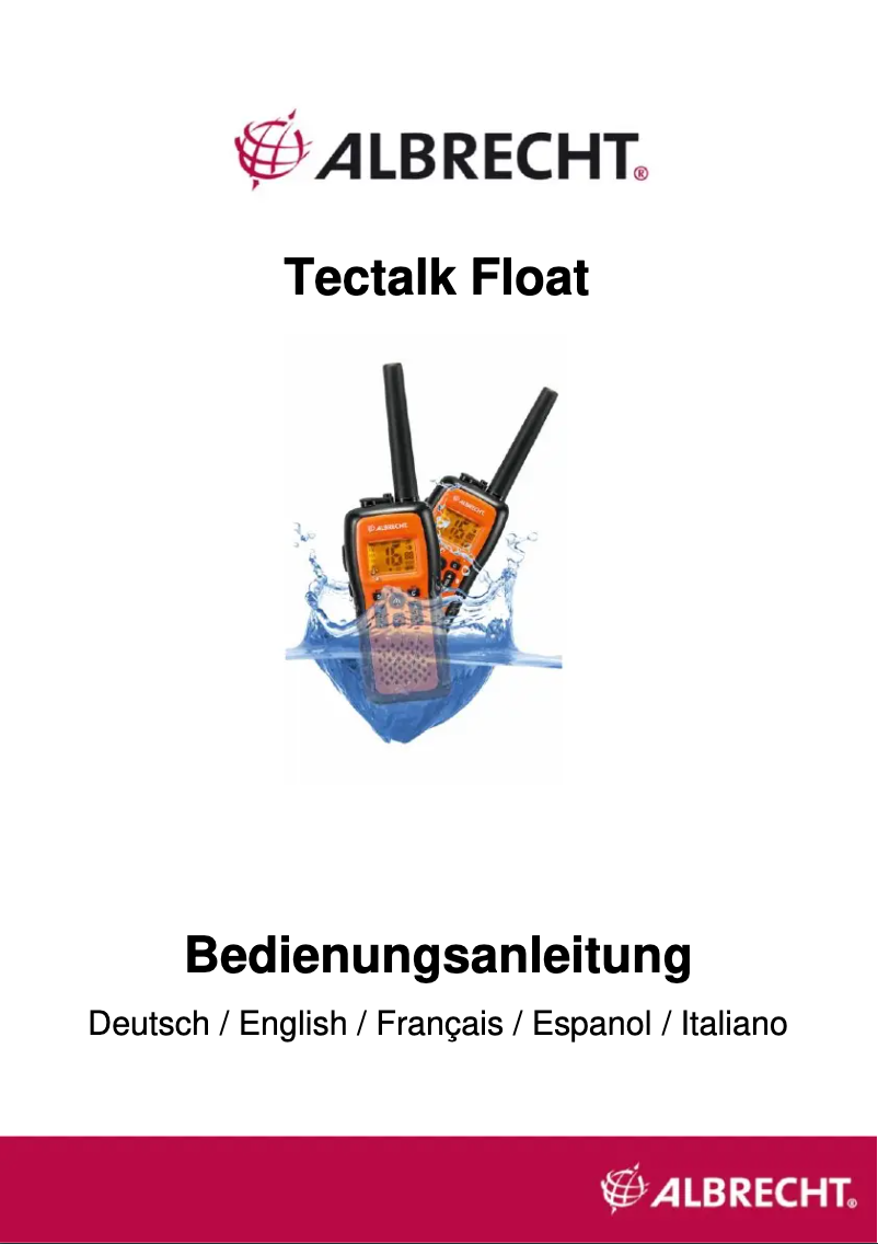 Page 1 de la notice Manuel utilisateur Albrecht Tectalk Float