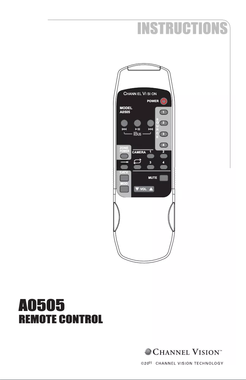 Image de la première page du manuel de l'appareil A0505