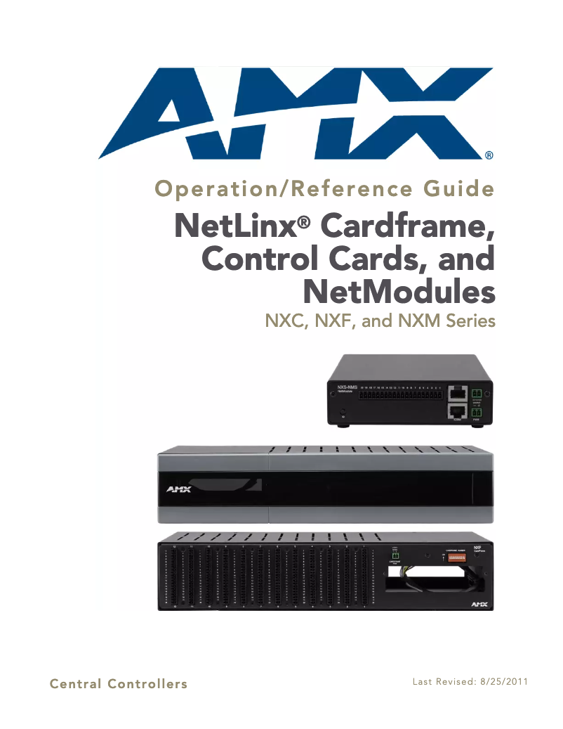 Page 1 de la notice Manuel utilisateur AMX NXF