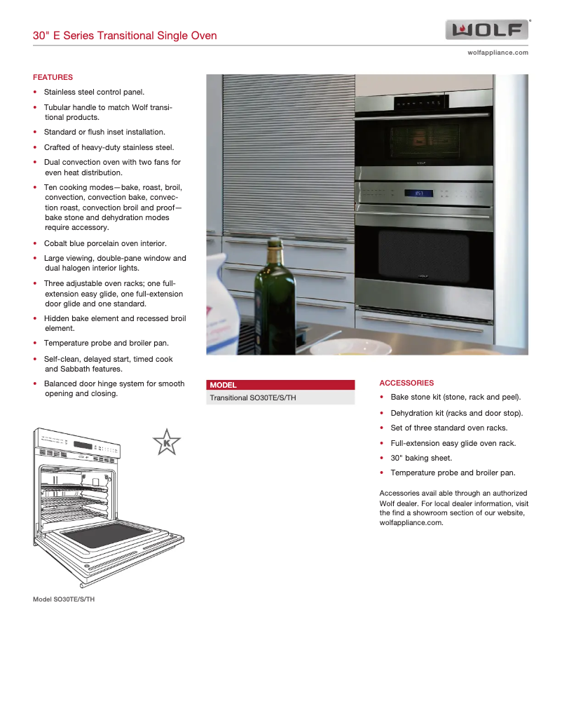 Page 1 de la notice Manuel utilisateur Wolf SO30TE