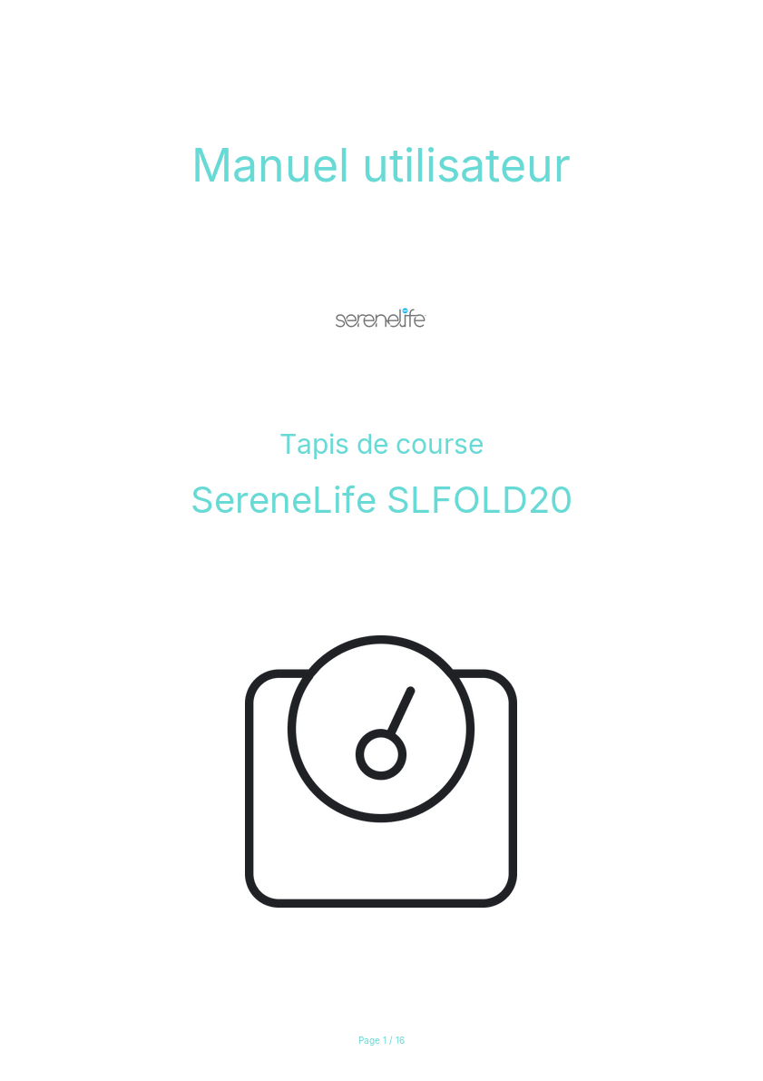 Page n°1 - Manuel utilisateur SereneLife SLFOLD20