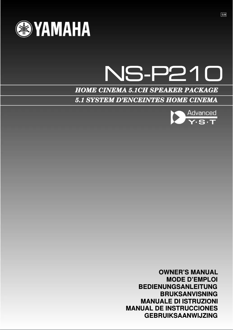 Page 1 de la notice Manuel utilisateur Yamaha NS-P210