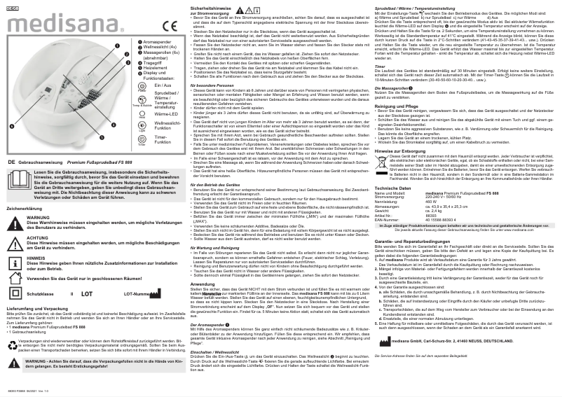 Image de la première page du manuel de l'appareil FS 888