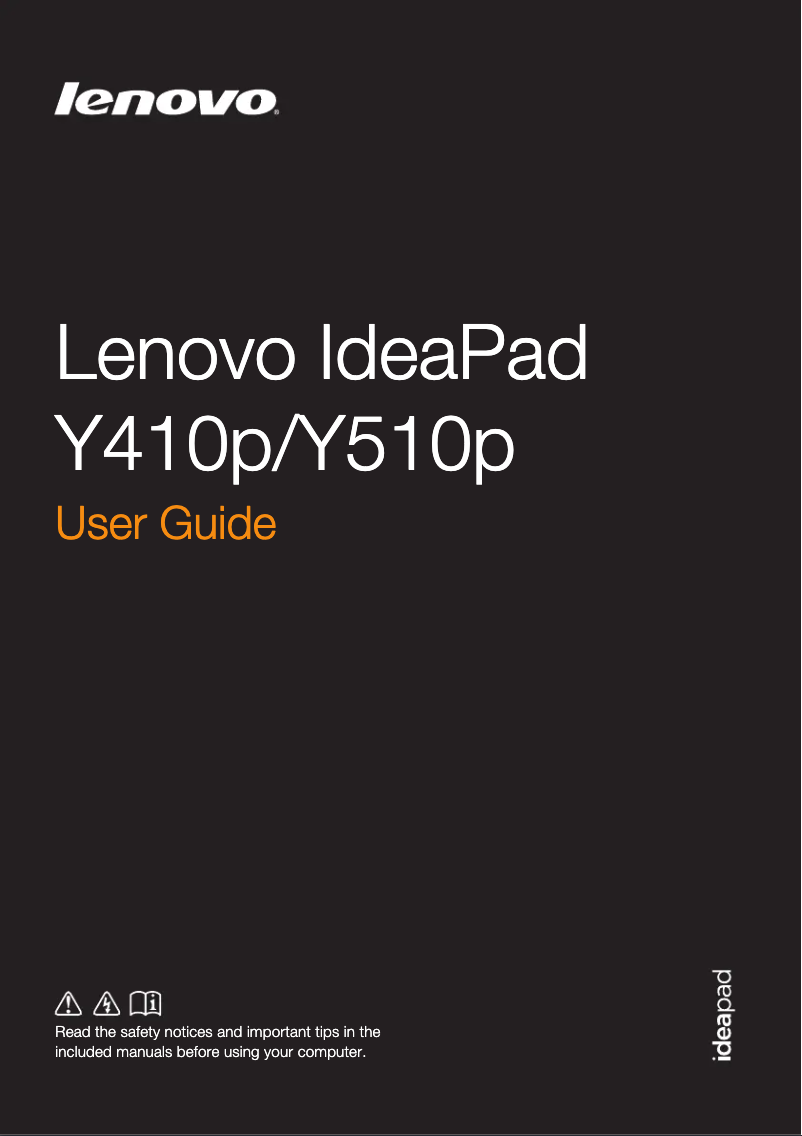 Page n°1 - Manuel utilisateur Lenovo IdeaPad Y510p