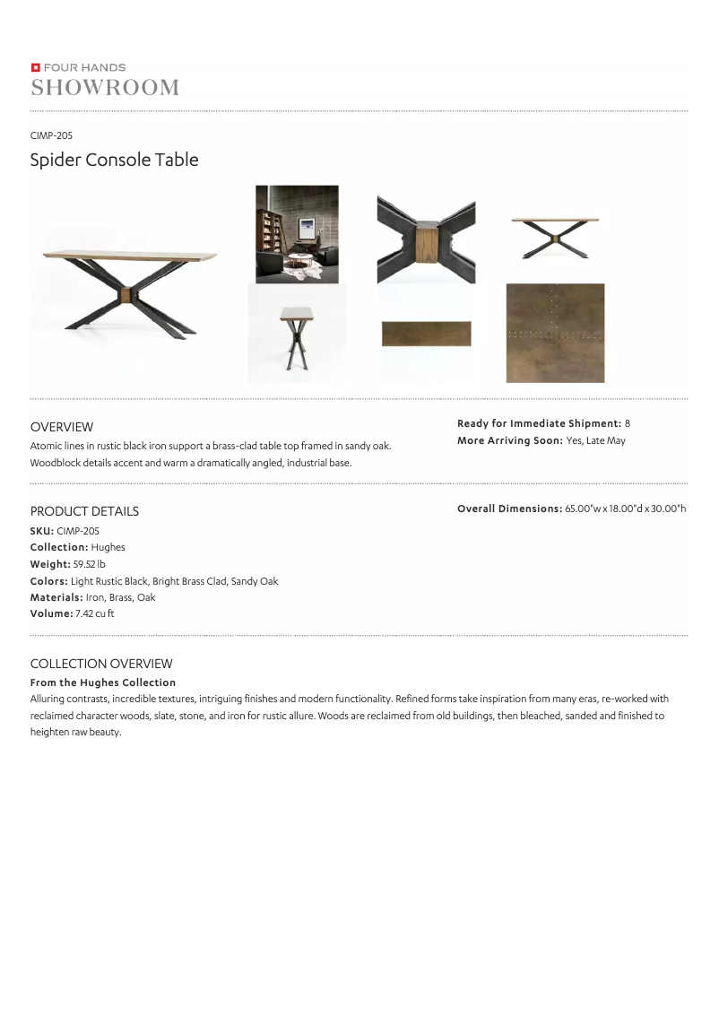 Página 1 del manual Manual de usuario Four Hands Hughes CIMP-205