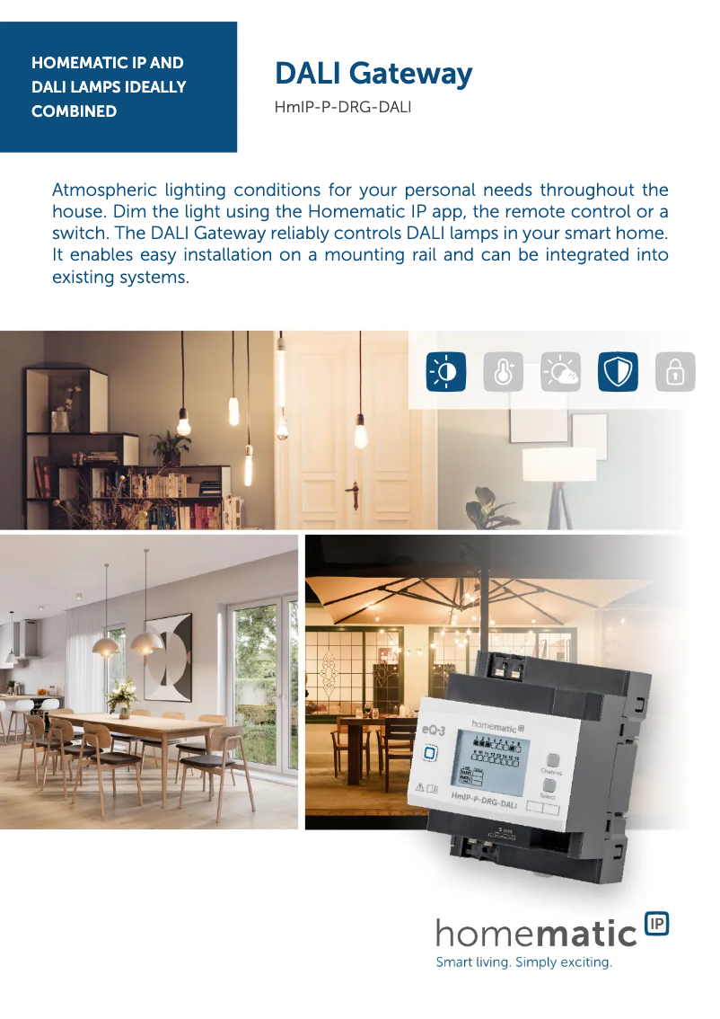 Page n°1 - Fiche technique Homematic IP HmIP-P-DRG-DALI