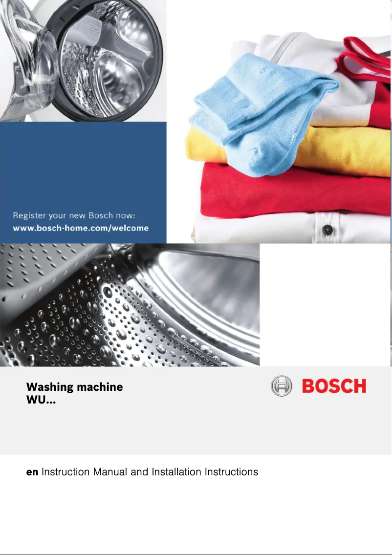 Page n°1 - Manuel utilisateur Bosch WUQ2448XES