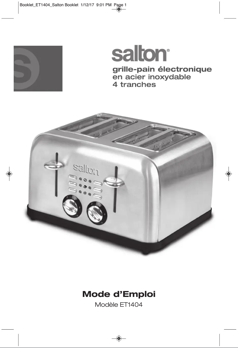 Image de la première page du manuel de l'appareil ET1404B