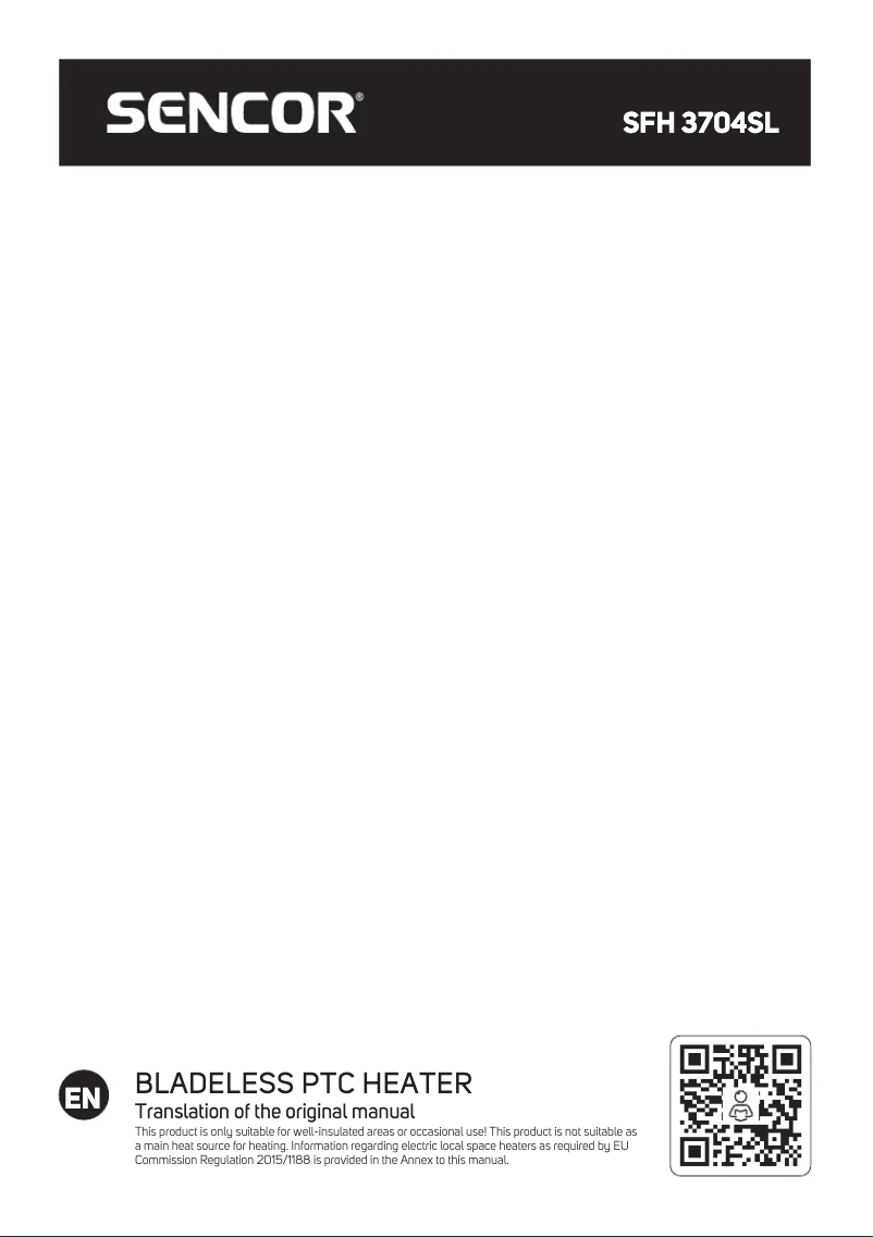 Page 1 de la notice Manuel utilisateur Sencor SFH 3704SL