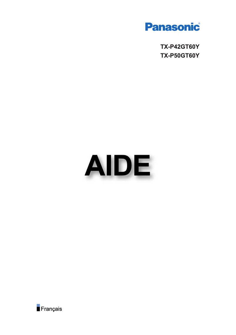 Image de la première page du manuel de l'appareil TX-P50GT60Y