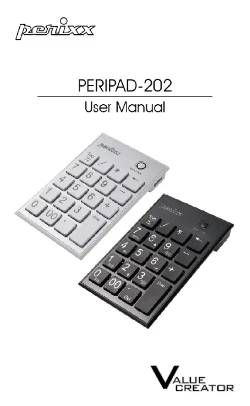 Page 1 de la notice Manuel utilisateur Perixx Peripad-202