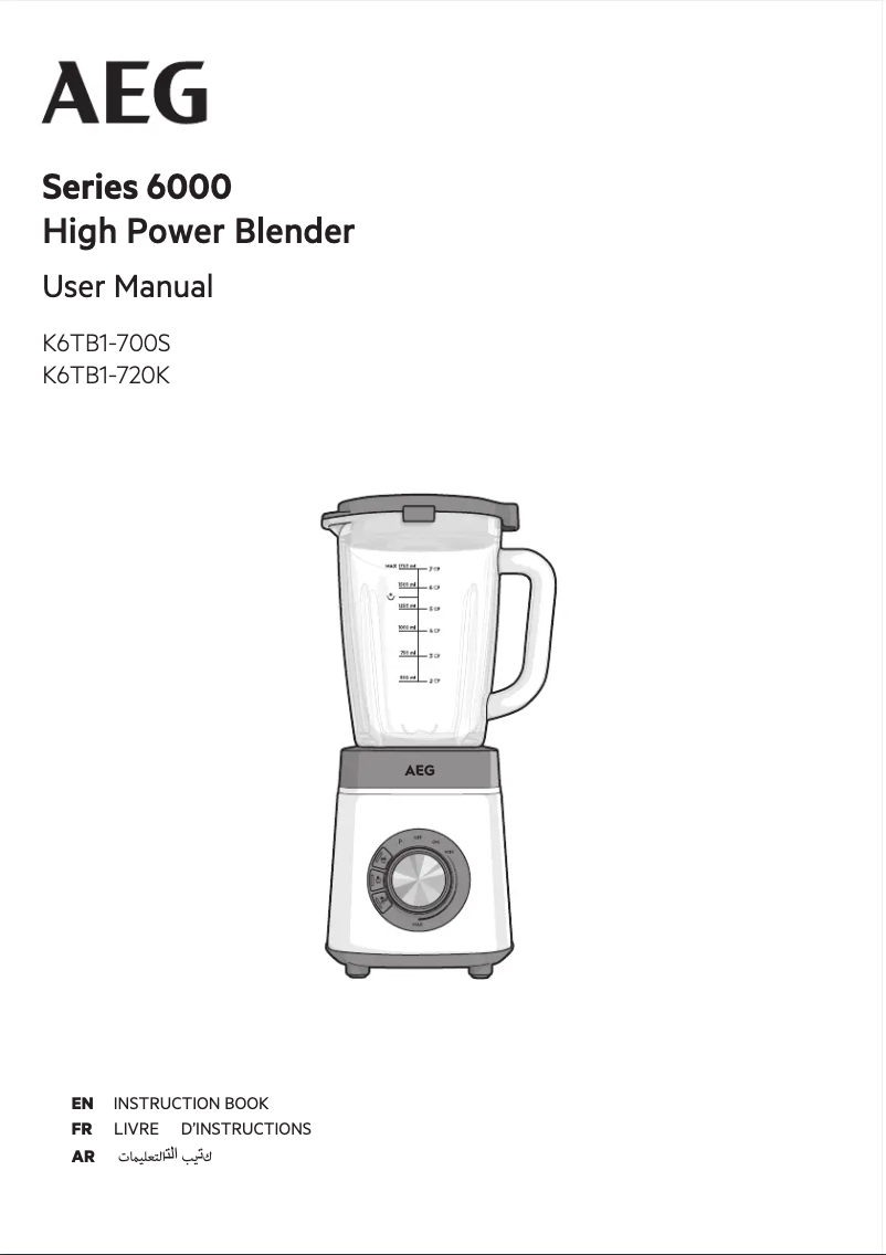 Image de la première page du manuel de l'appareil Series 6000 K6TB1-700S