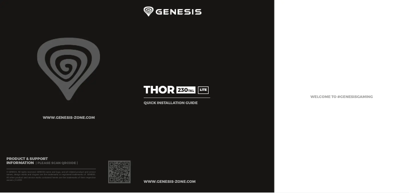 Imagen de la primera página del manual del dispositivo Thor 230 TKL Lite
