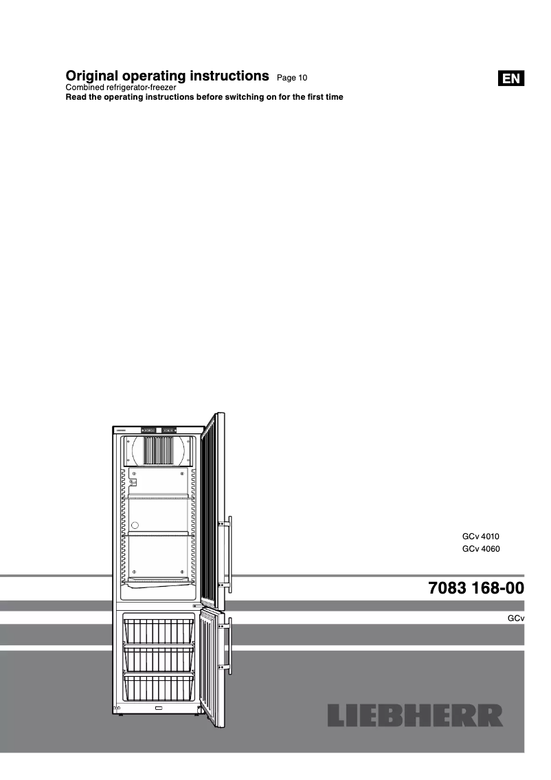 Page 1 de la notice Manuel utilisateur Liebherr GCv 4010