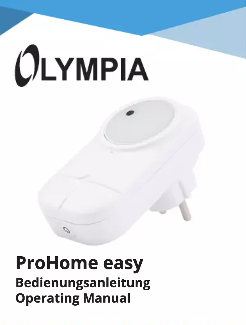 Page 1 de la notice Manuel utilisateur Olympia ProHome easy