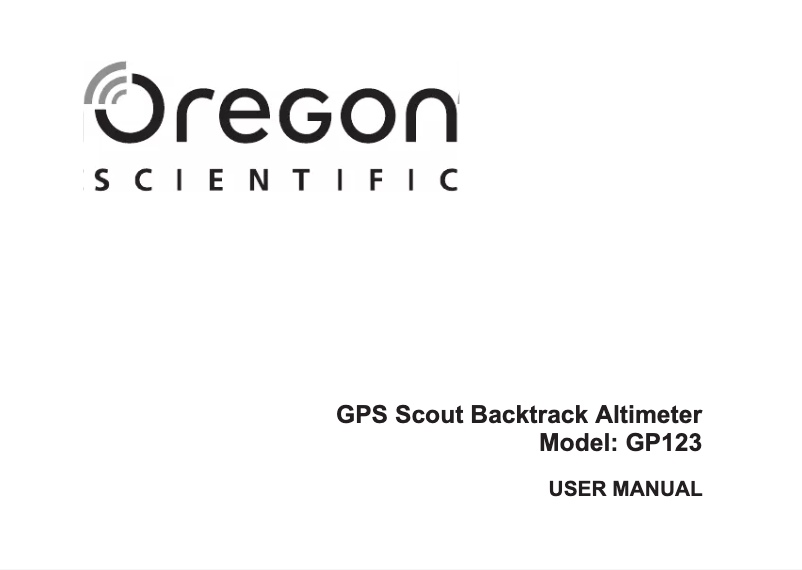 Página 1 del manual Manual de usuario Oregon Scientific GP123