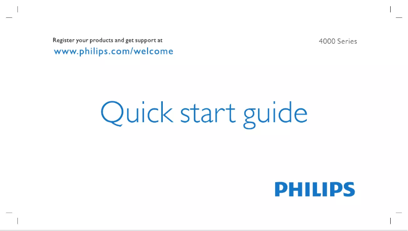 Page n°1 - Guide de démarrage rapide Philips 32PHT4082S