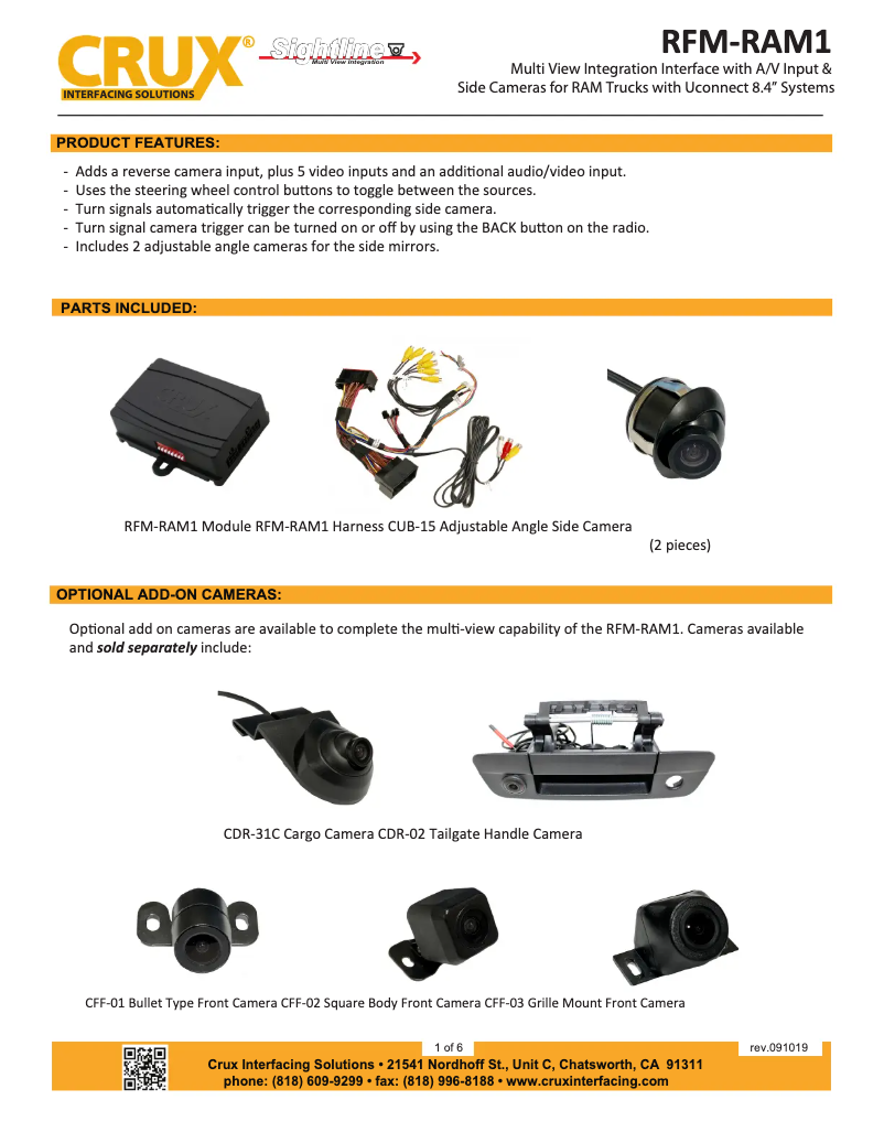 Imagen de la primera página del manual del dispositivo RFM-RAM1