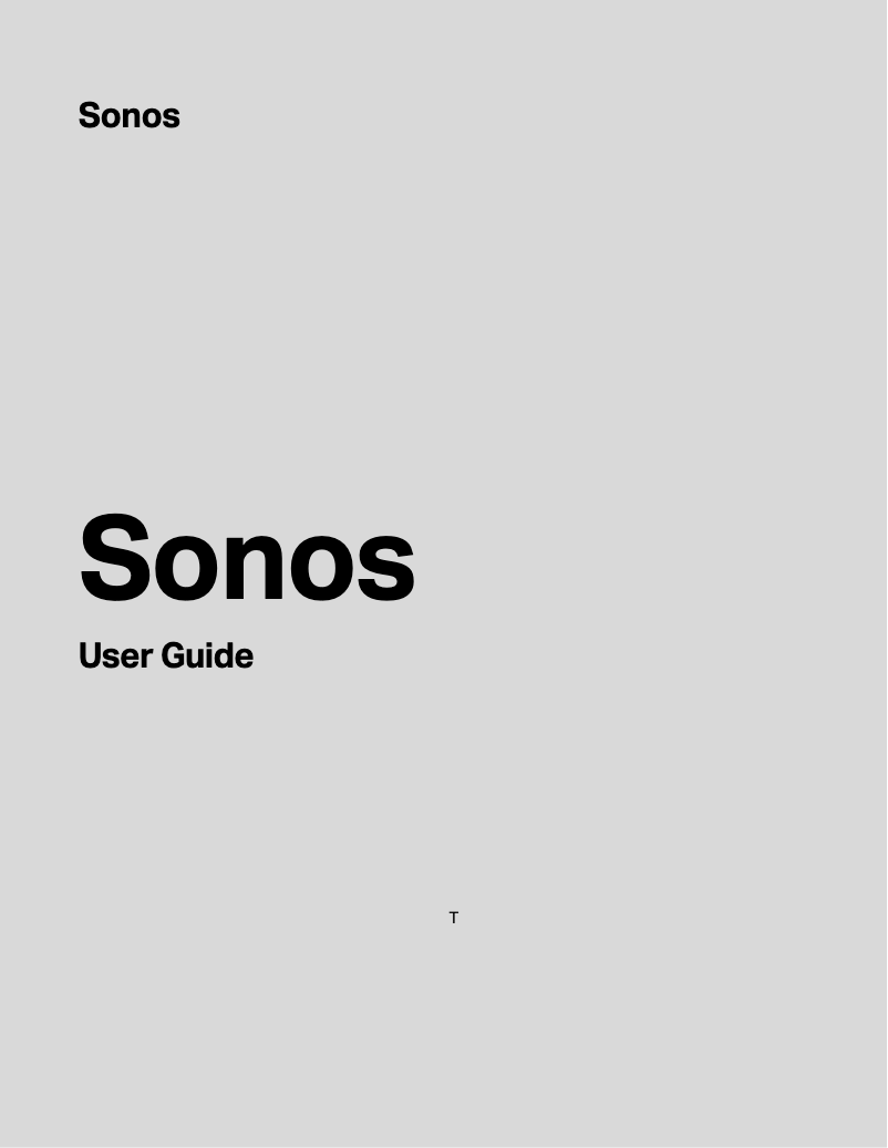 Page n°1 - Manuel utilisateur Sonos One Gen 2