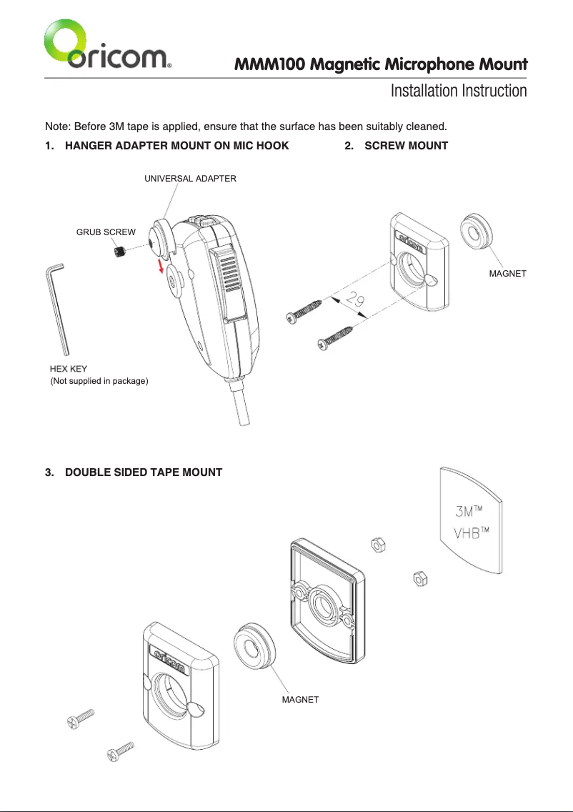 Image de la première page du manuel de l'appareil MMM100