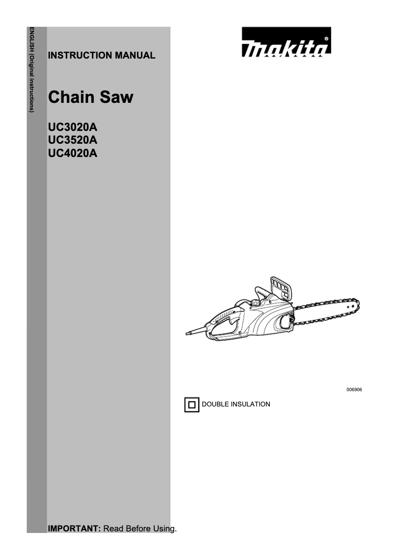 Page 1 de la notice Manuel utilisateur Makita UC3520A