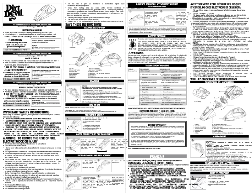 Página 1 del manual Manual de usuario Dirt Devil BD10175