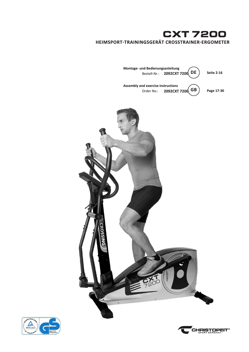 Image de la première page du manuel de l'appareil CXT 7200