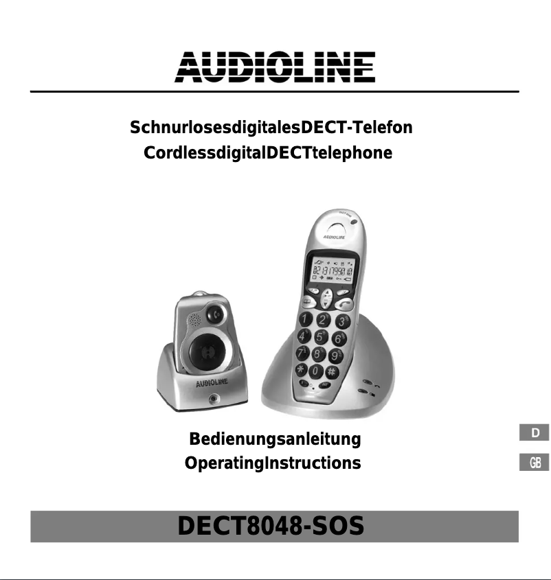 Página 1 del manual Manual de usuario Audioline DECT 8048-SOS