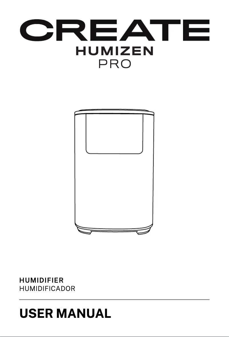 Page n°1 - Manuel utilisateur Create HUMIZEN ULTRASONIC