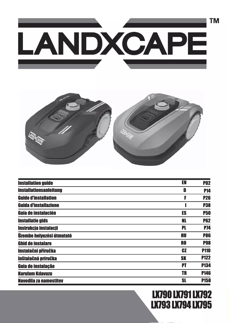 Page n°1 - Manuel utilisateur LandXcape LX796