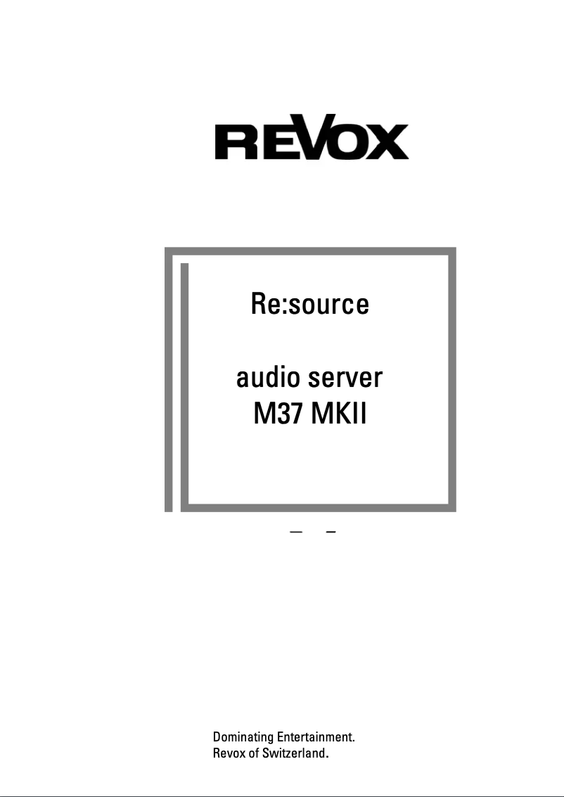 Image de la première page du manuel de l'appareil M37 MKII