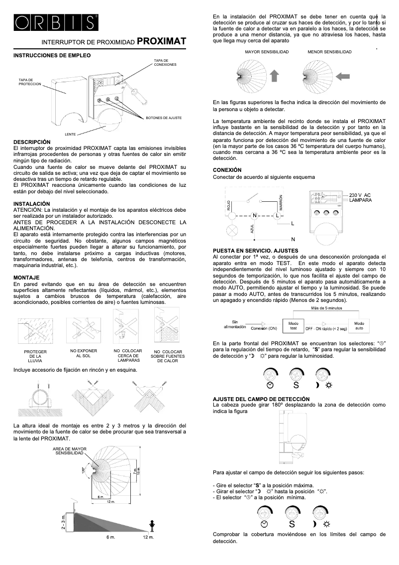 Image de la première page du manuel de l'appareil Proximat