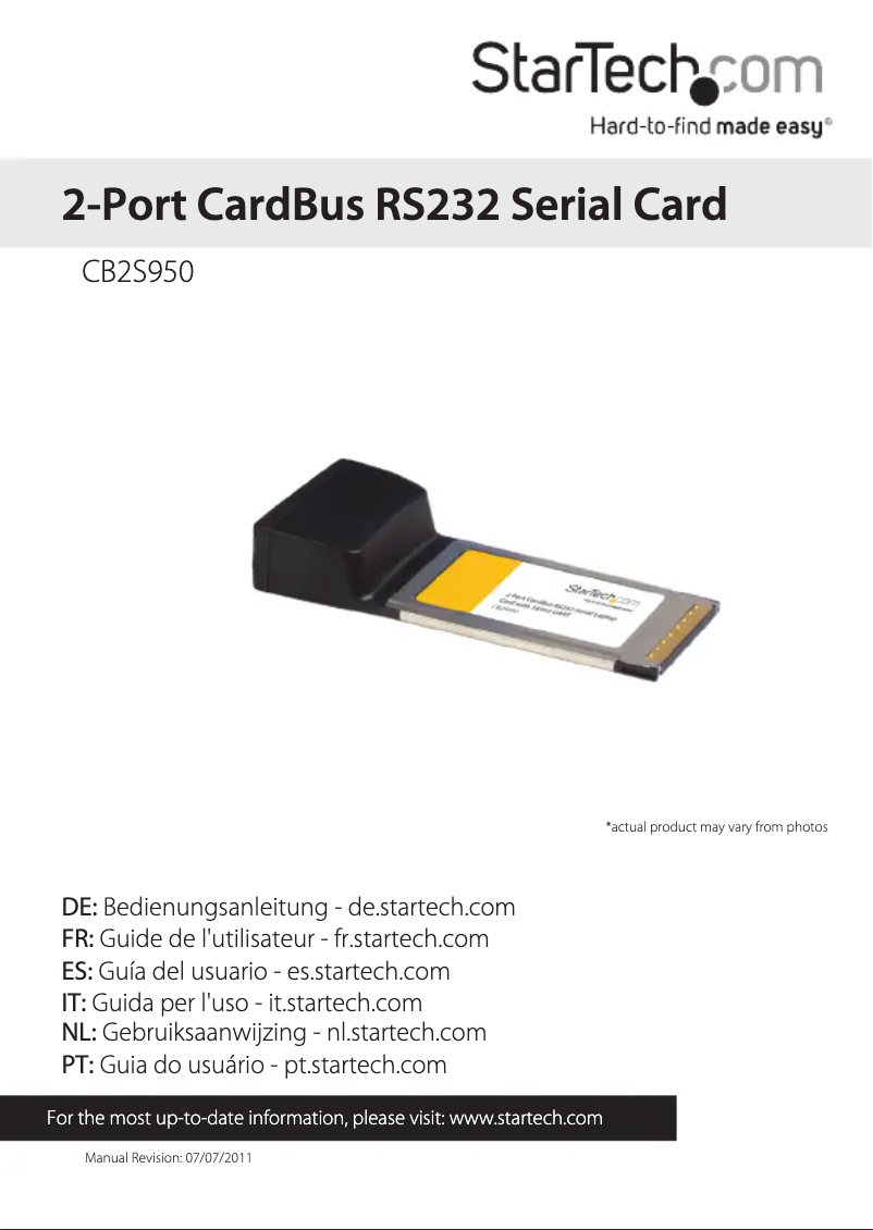 Image de la première page du manuel de l'appareil CB2S950