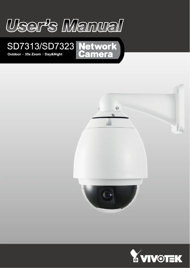 Page 1 de la notice Manuel utilisateur Vivotek SD7323