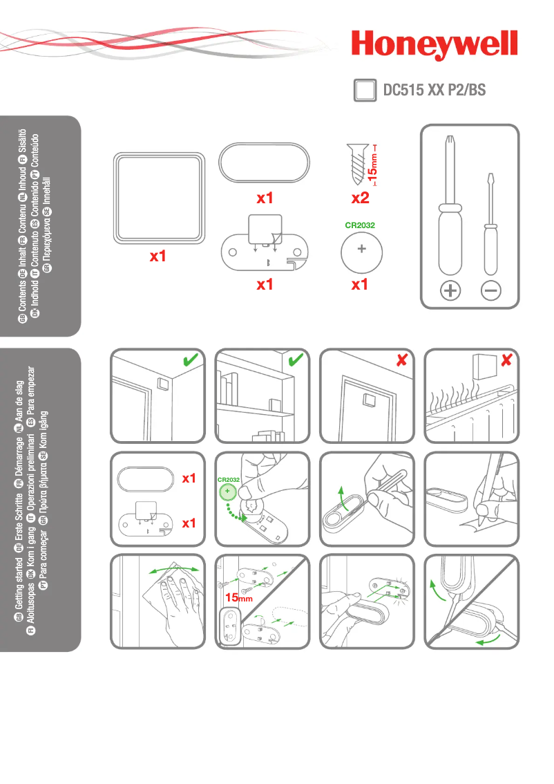 Page 1 de la notice Manuel utilisateur Honeywell DC515NGP2