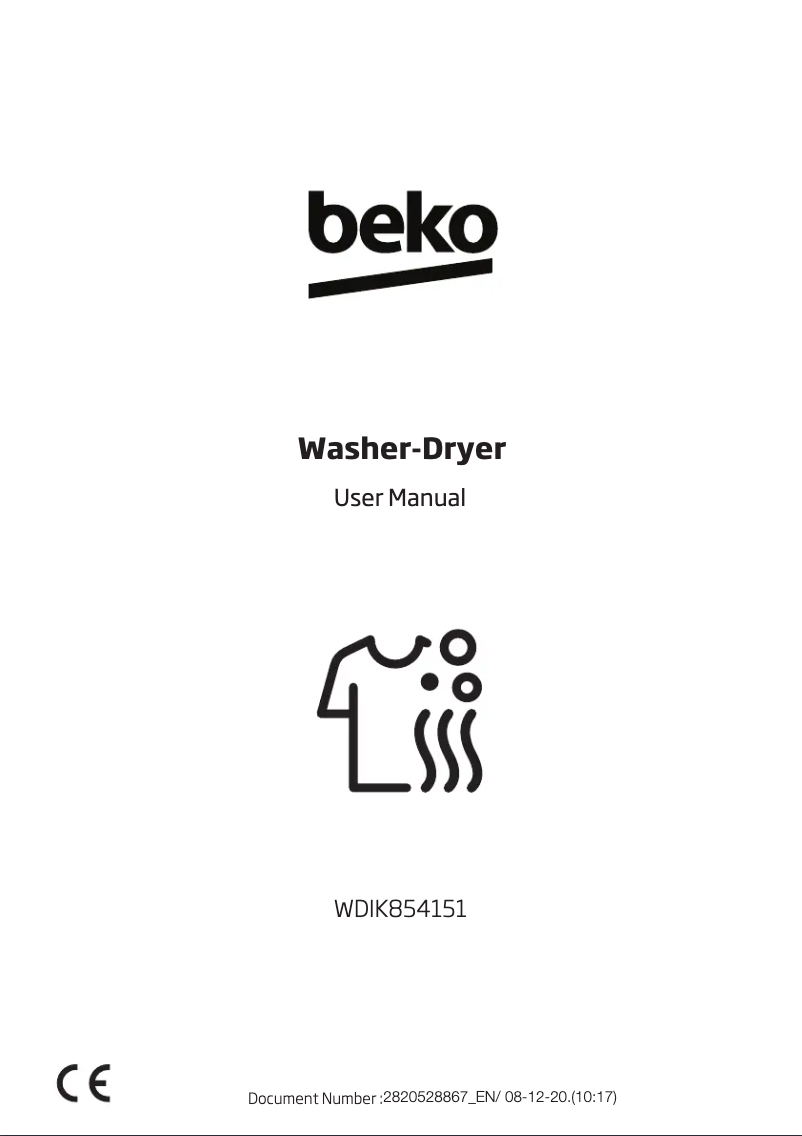 Page 1 de la notice Mode d'emploi Beko WDIK854151