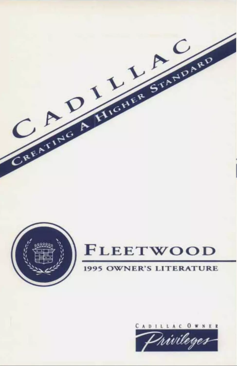 Page 1 de la notice Manuel utilisateur Cadillac Fleetwood (1995)
