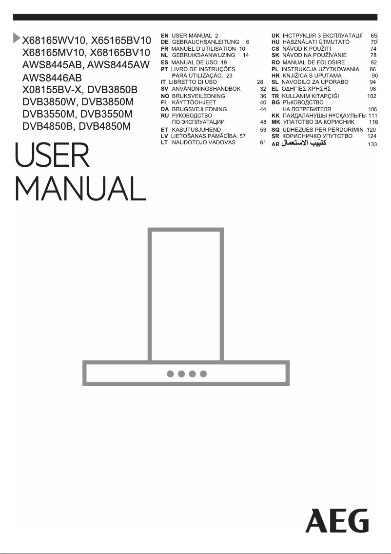 Page n°1 - Manuel utilisateur AEG DVB4550M