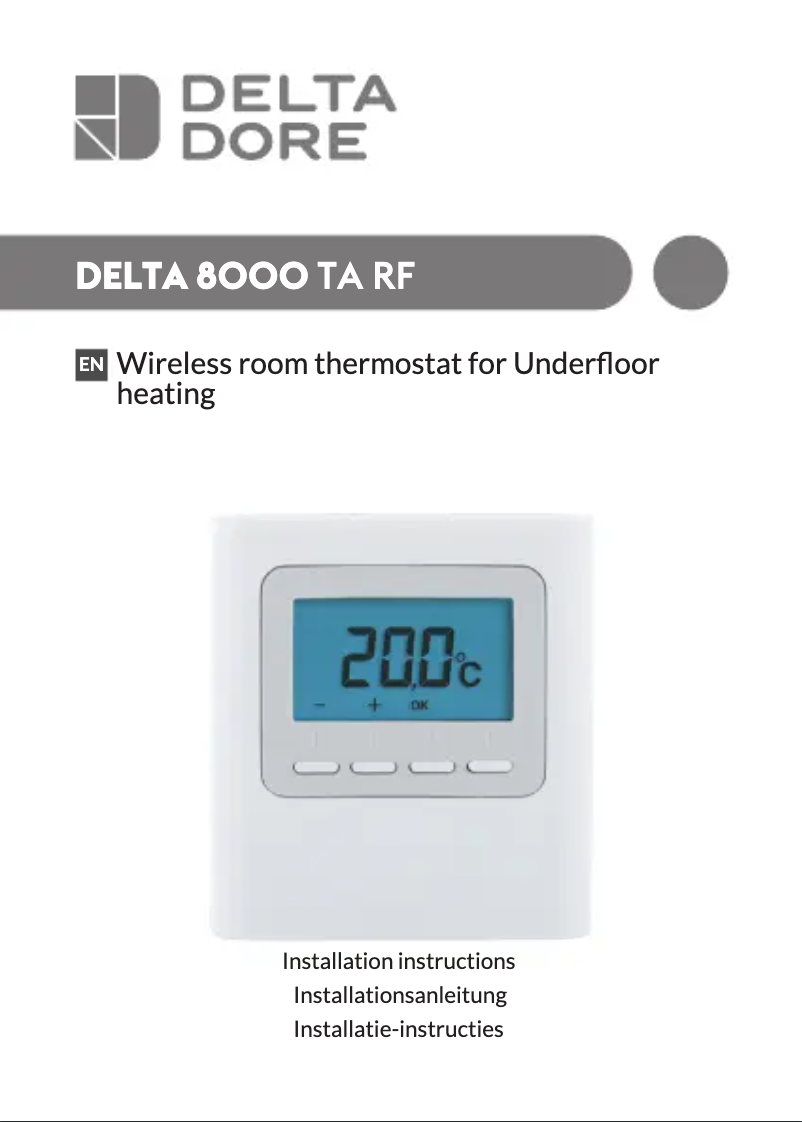 Imagen de la primera página del manual del dispositivo Delta 8000 TA RF